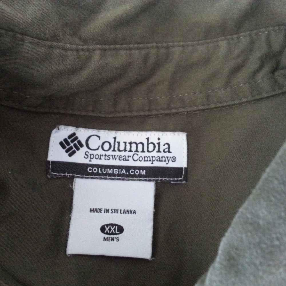 Columbia army green short sleeve shirt - men 2XL - Picture 4 of 4